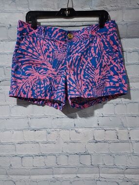 Lilly Pulitzer Callahan Shorts Womens Size 10 Pink Zebra Chino